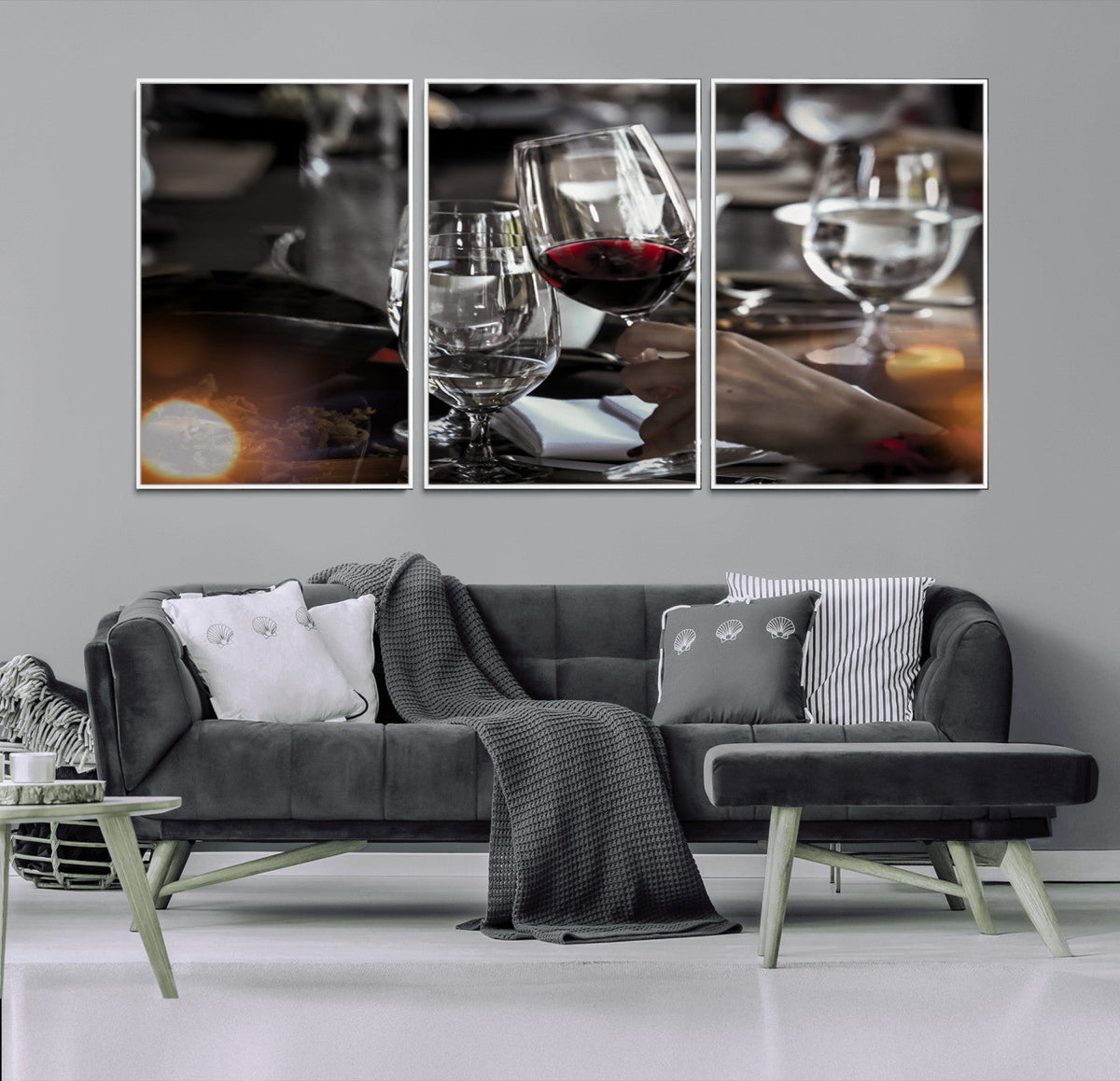 Red Wine and Glass Canvas Print