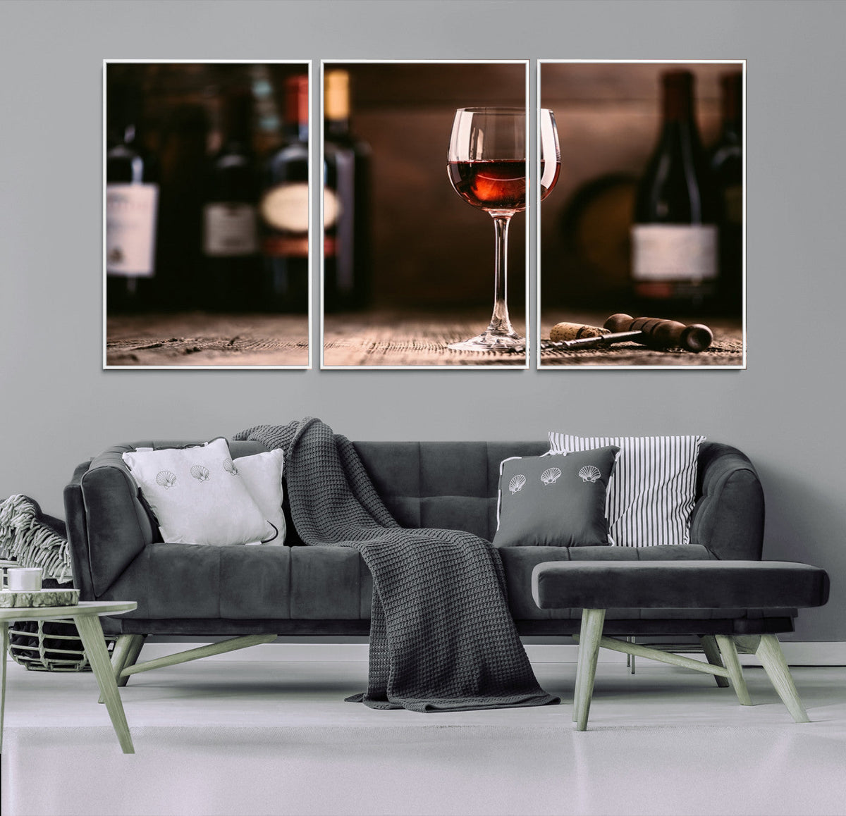 Red Wine and Bottle Canvas Print