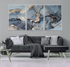 Multipanel Marble Fluid Effect Wall Art Abstract Canvas Wall Art Print