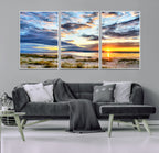 Sunset On The Ocean Wall Art Canvas Print
