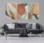Boho Wall Art Canvas Print Set, Watercolor Boho Wall Art