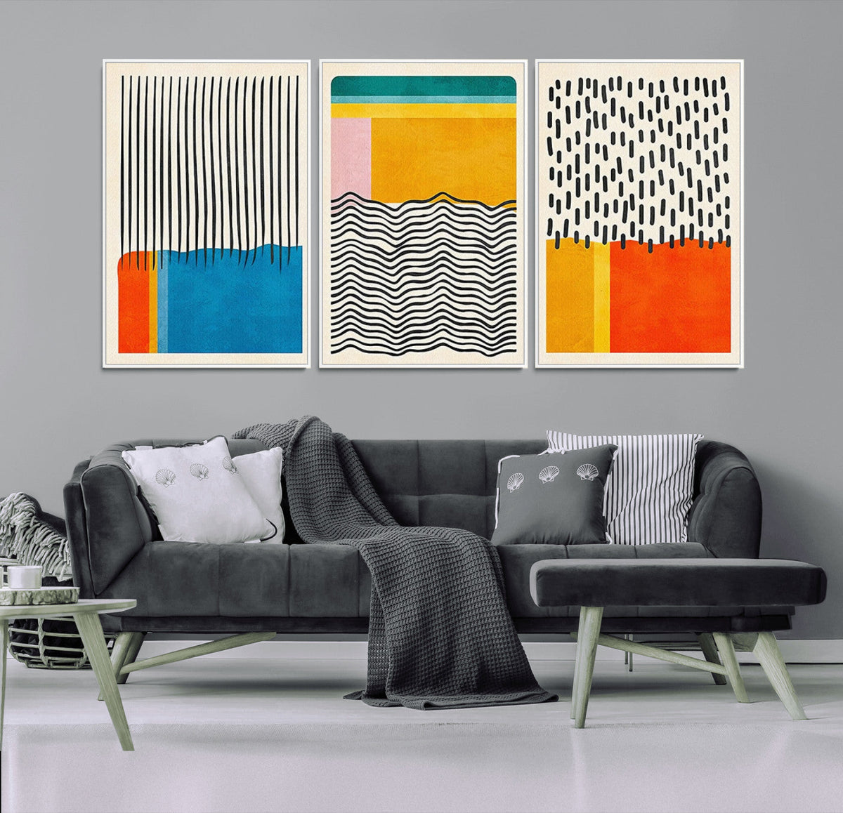 Canvas Print Wall Art Abstract Illustration Art Boho, Framed Abstract Boho Art