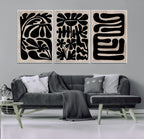 Canvas Print Wall Art Abstract Art Boho, Framed Boho Art