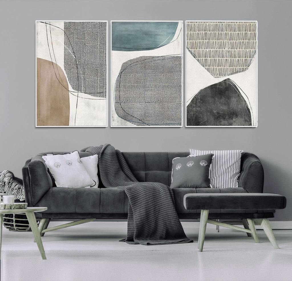 Canvas Print Wall Art Abstract Art Boho, Framed Boho Decor