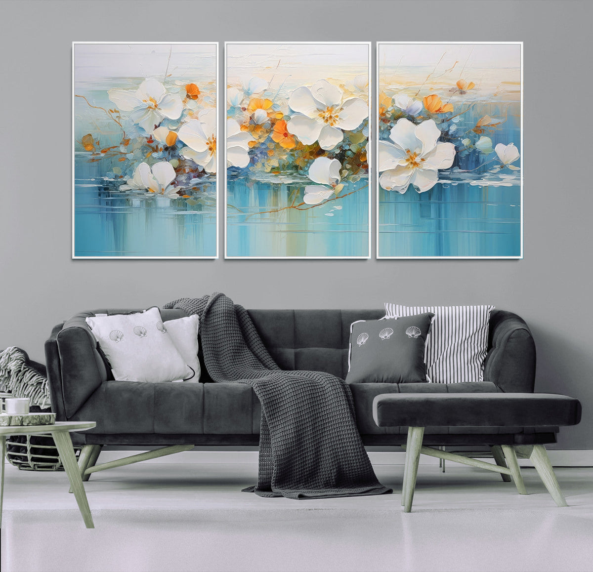 Abstract Flower Wall Art Canvas Print