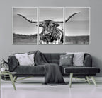 Texas Longhorn Cow Wall Art, Texas Longhorn Canvas, Cattle