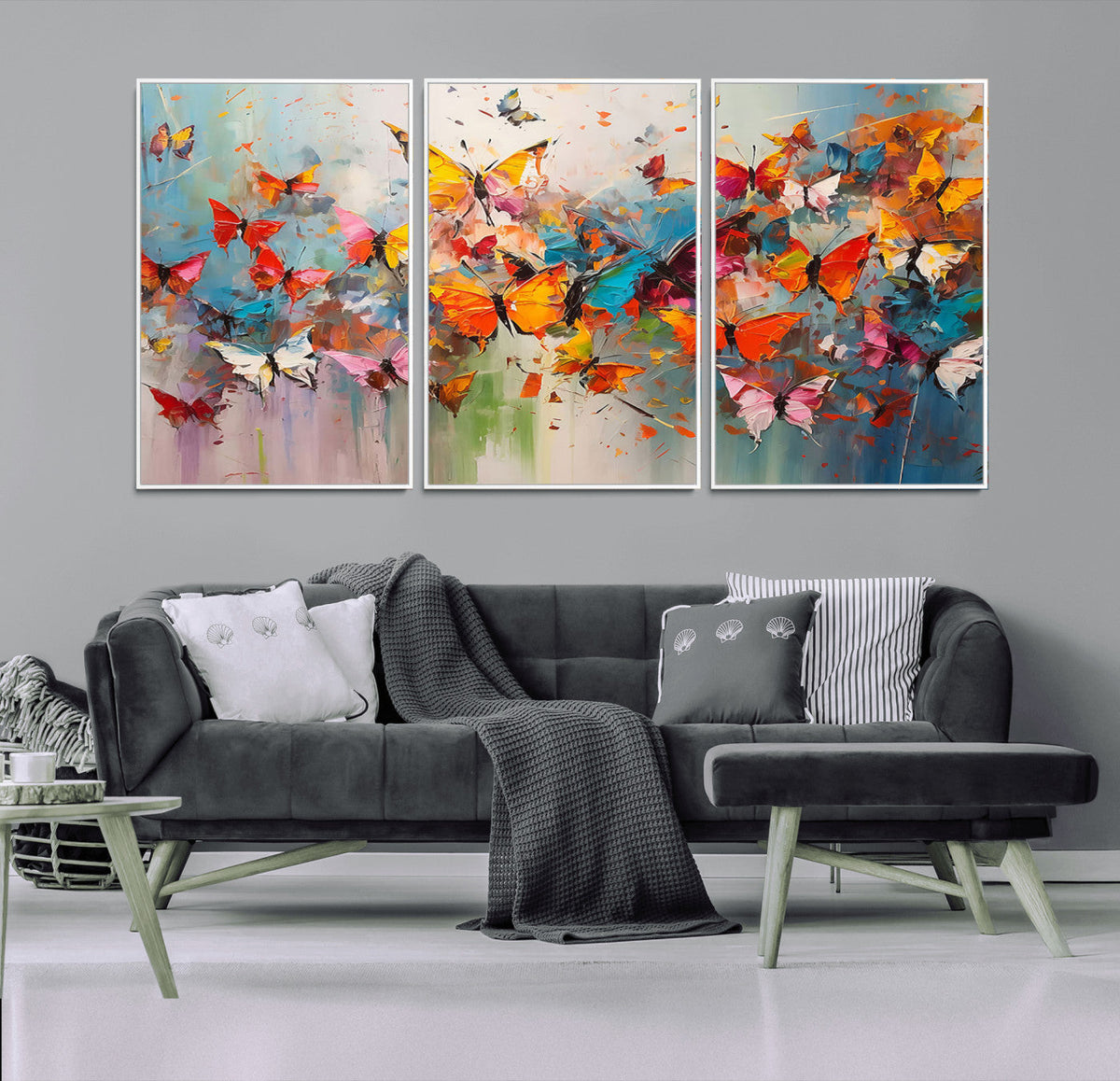 Abstract Butterfly Wall Art Canvas Print