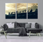 Fellowship Journey Wall Art | Fantasy Adventure Canvas Print