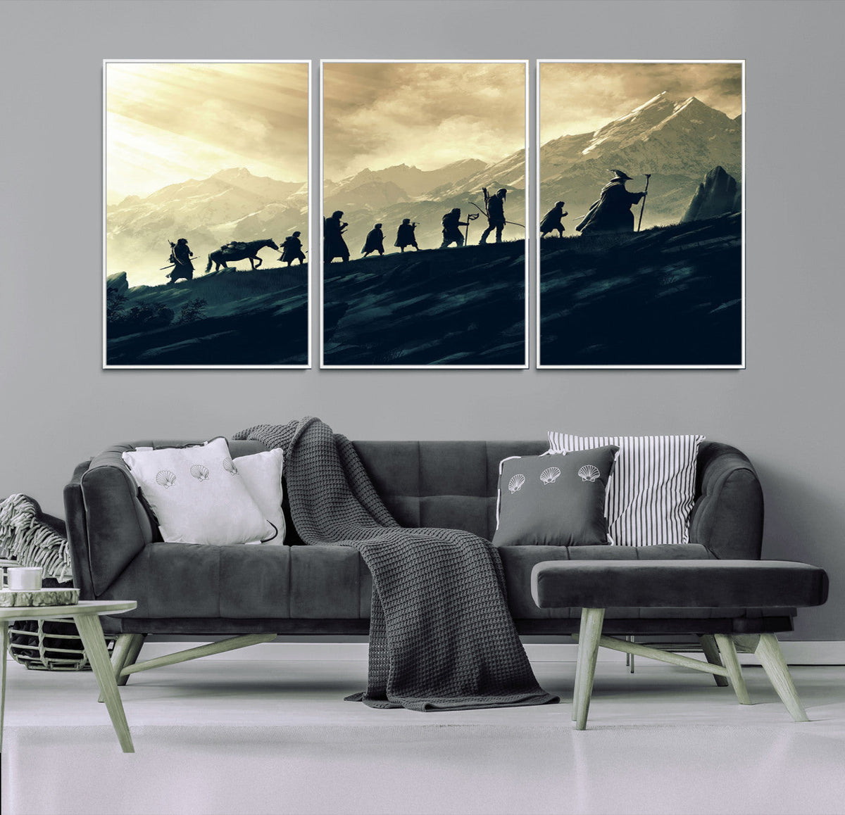 Fellowship Journey Wall Art | Fantasy Adventure Canvas Print