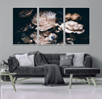 Pink Peonies Flowers Large Canvas Art Print