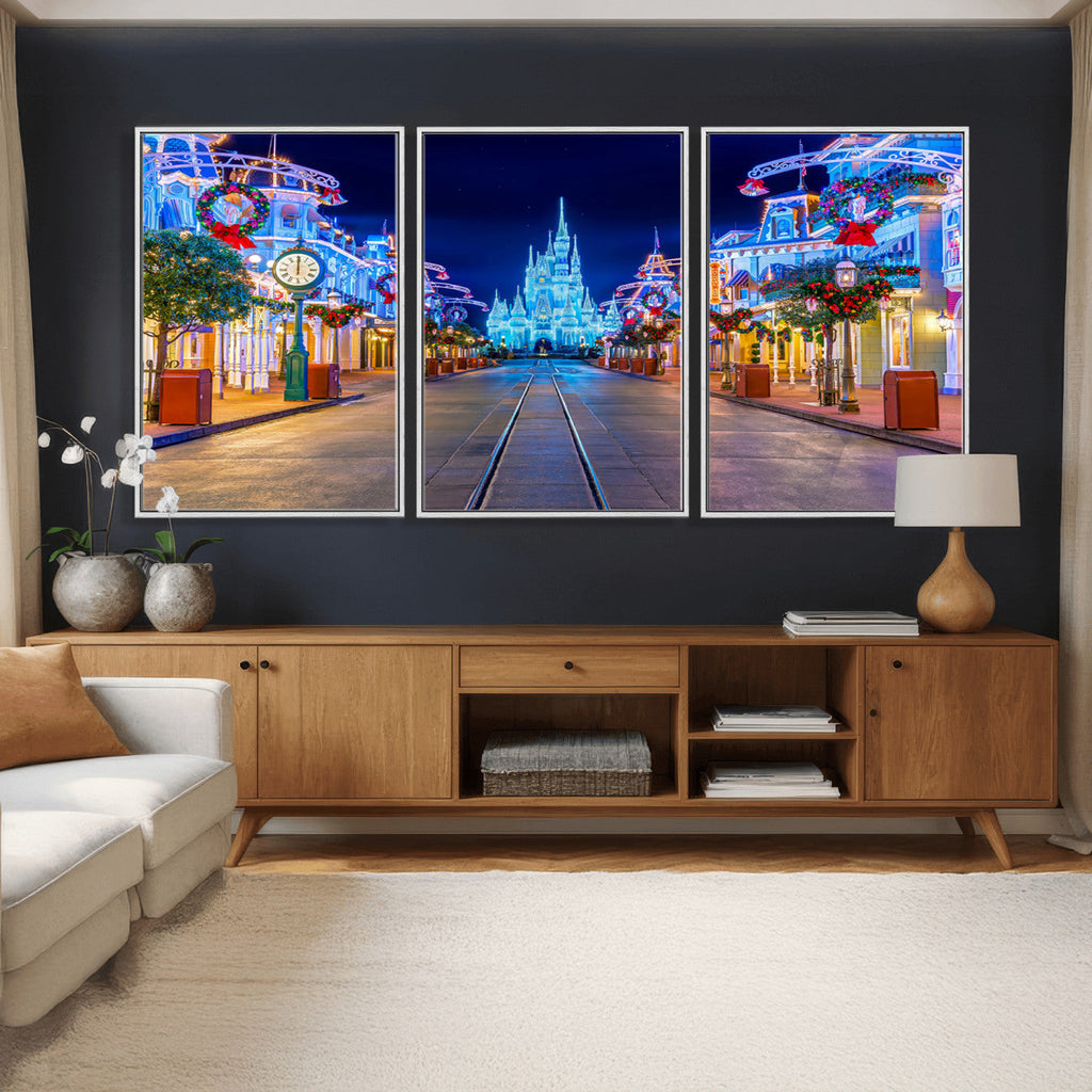 Disney Castle Wall Art | Large Magic Kingdom Canvas Artwork