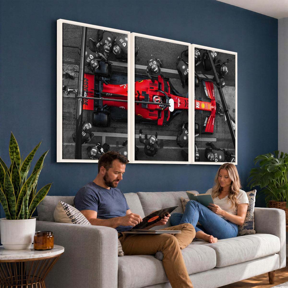 Ferrari Pit Stop Canvas Wall Art | Precision and Speed
