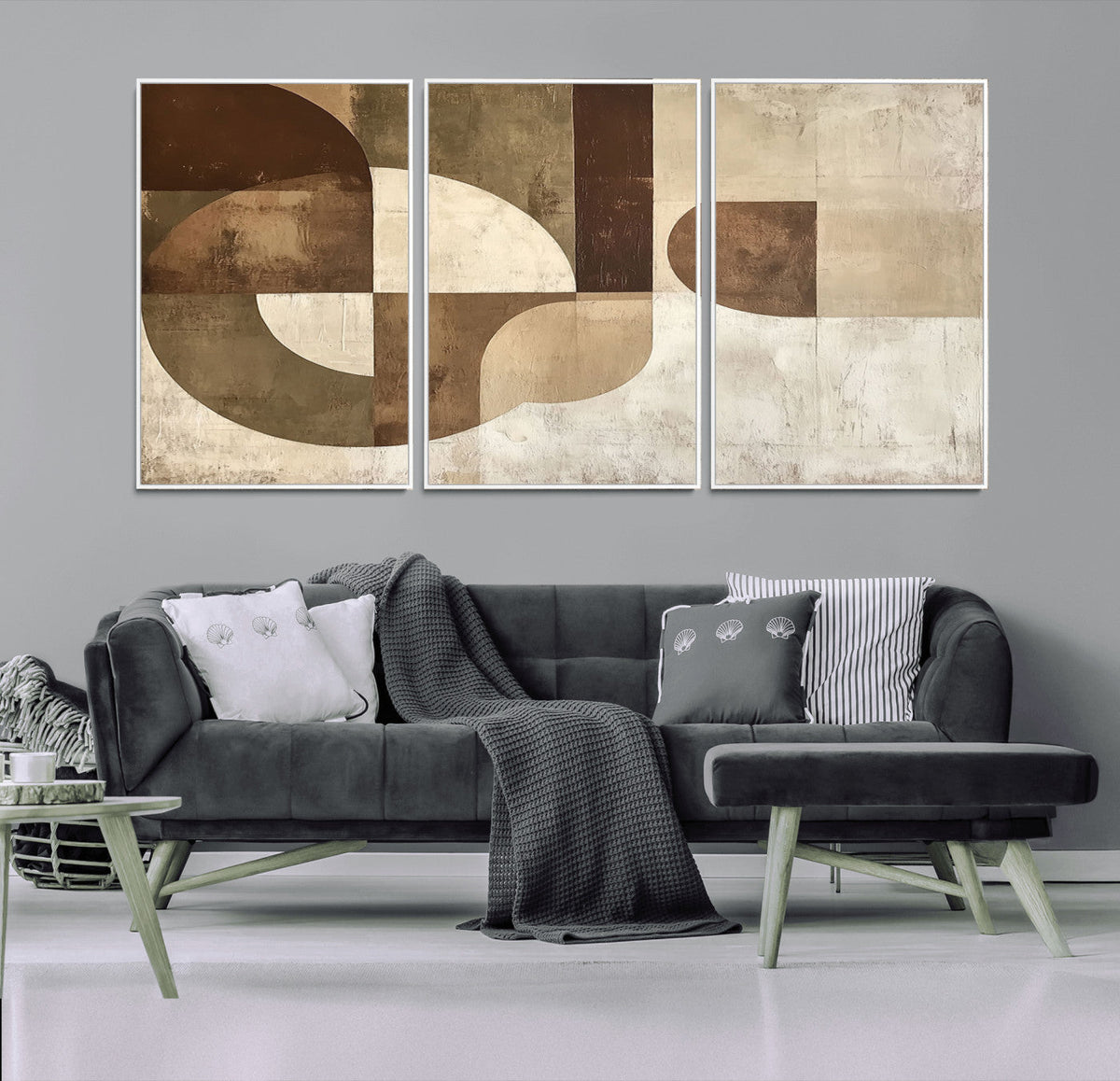 Wabi Sabi Geometric Wall Art | Abstract Modern Minimalist Canvas Print