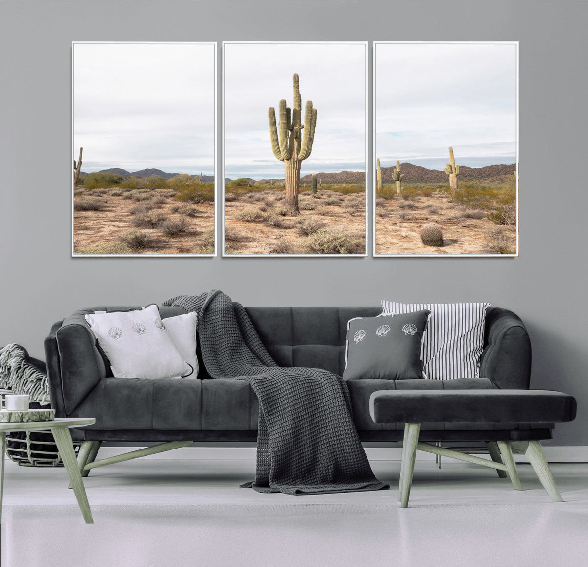 Saguaro Cactus Wall Art | Framed Desert Canvas Artwork