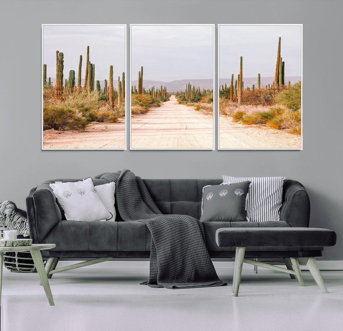 Desert Cactus Wall Art | Framed Southwestern Canvas Artwork