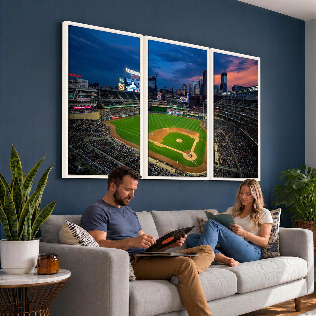 Target Field Wall Art Canvas Print, Baseball Stadium Scene