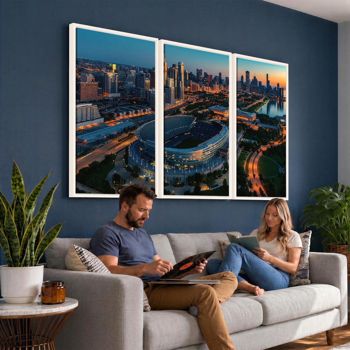 Chicago Bears Soldiers Field Wall Art Canvas Print