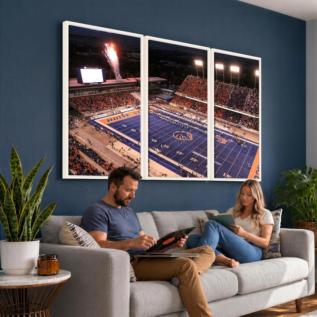 Boise State Broncos Albertsons Stadium Wall Art Canvas Print