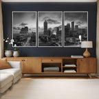 Atlanta Skyline Wall Art Canvas Print, Atlanta Downtown Night Cityscape