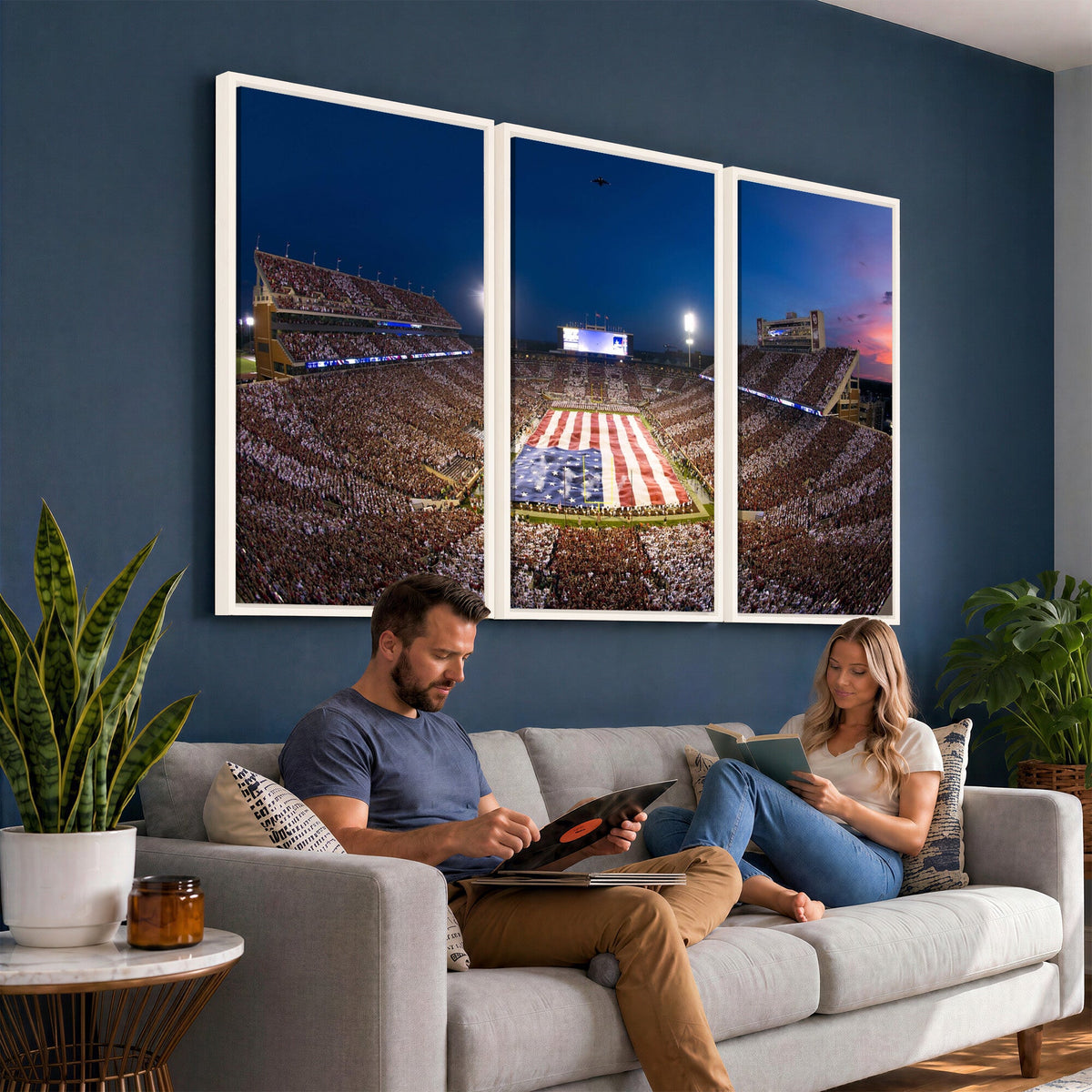 Oklahoma Sooners Memorial Stadium Wall Art Canvas Print