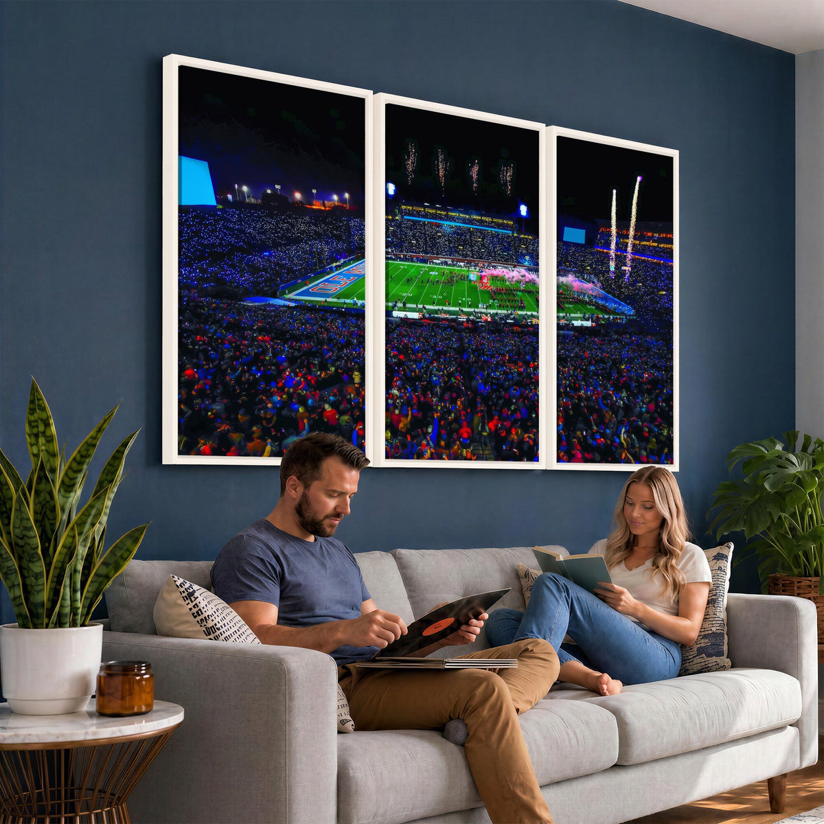 Ole Miss Rebels Vaught Hemingway Stadium Wall Art Canvas Print