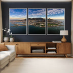 Cape Town Wall Art Canvas Print | Table Mountain Coastal Skyline Panorama