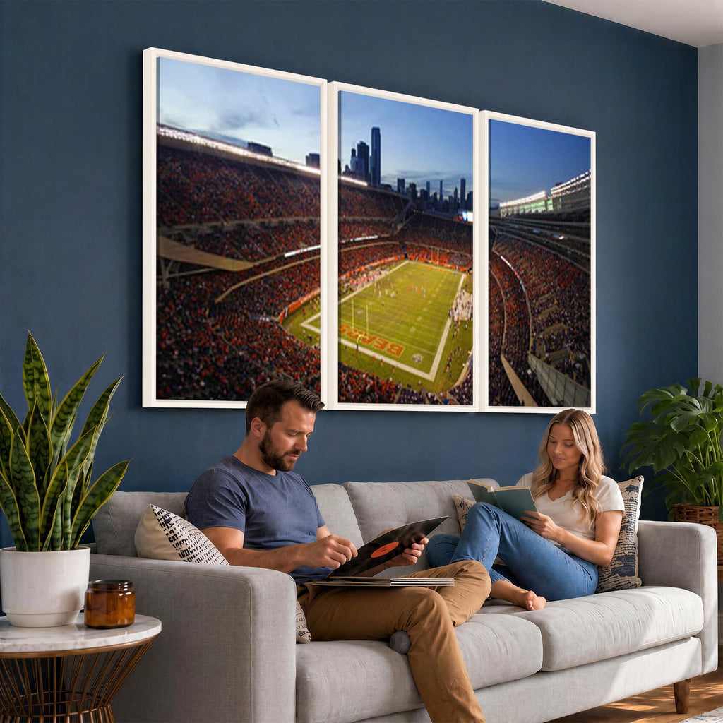Chicago Bears Soldier Field Canvas Wall Art, NFL Stadium Panorama