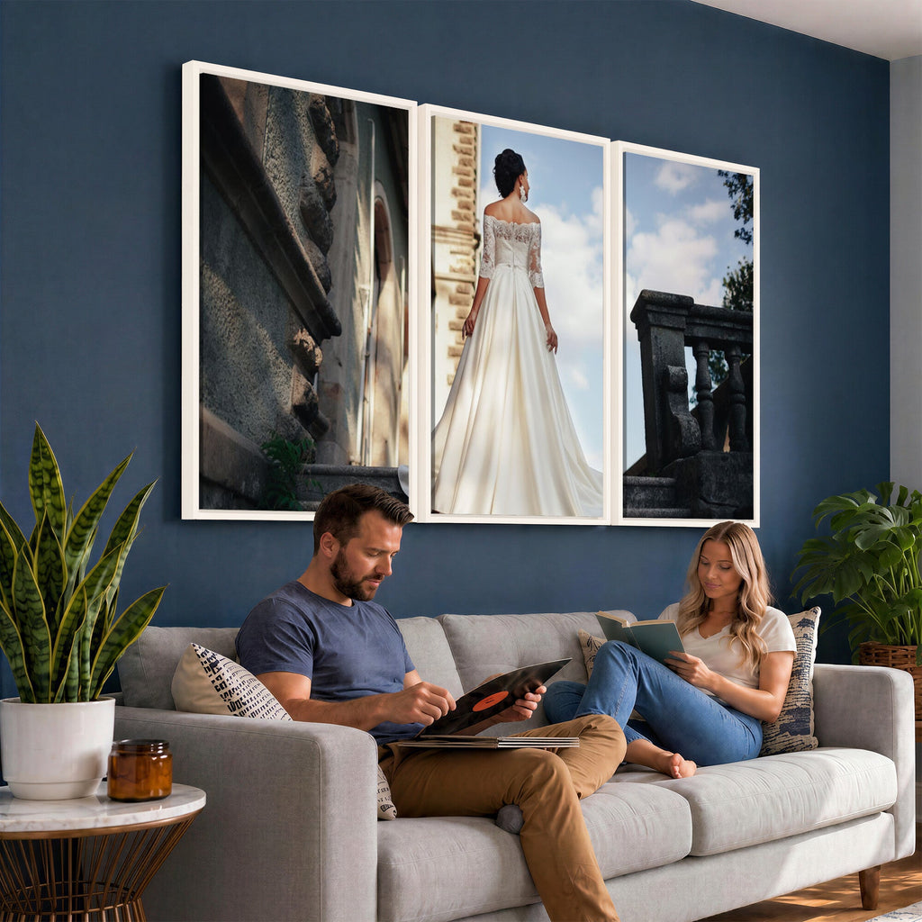 Custom 3 Panel Canvas Print, Personalized Photo Split Wall Art Set