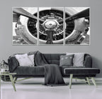Vintage Airplane Wall Art Canvas Print