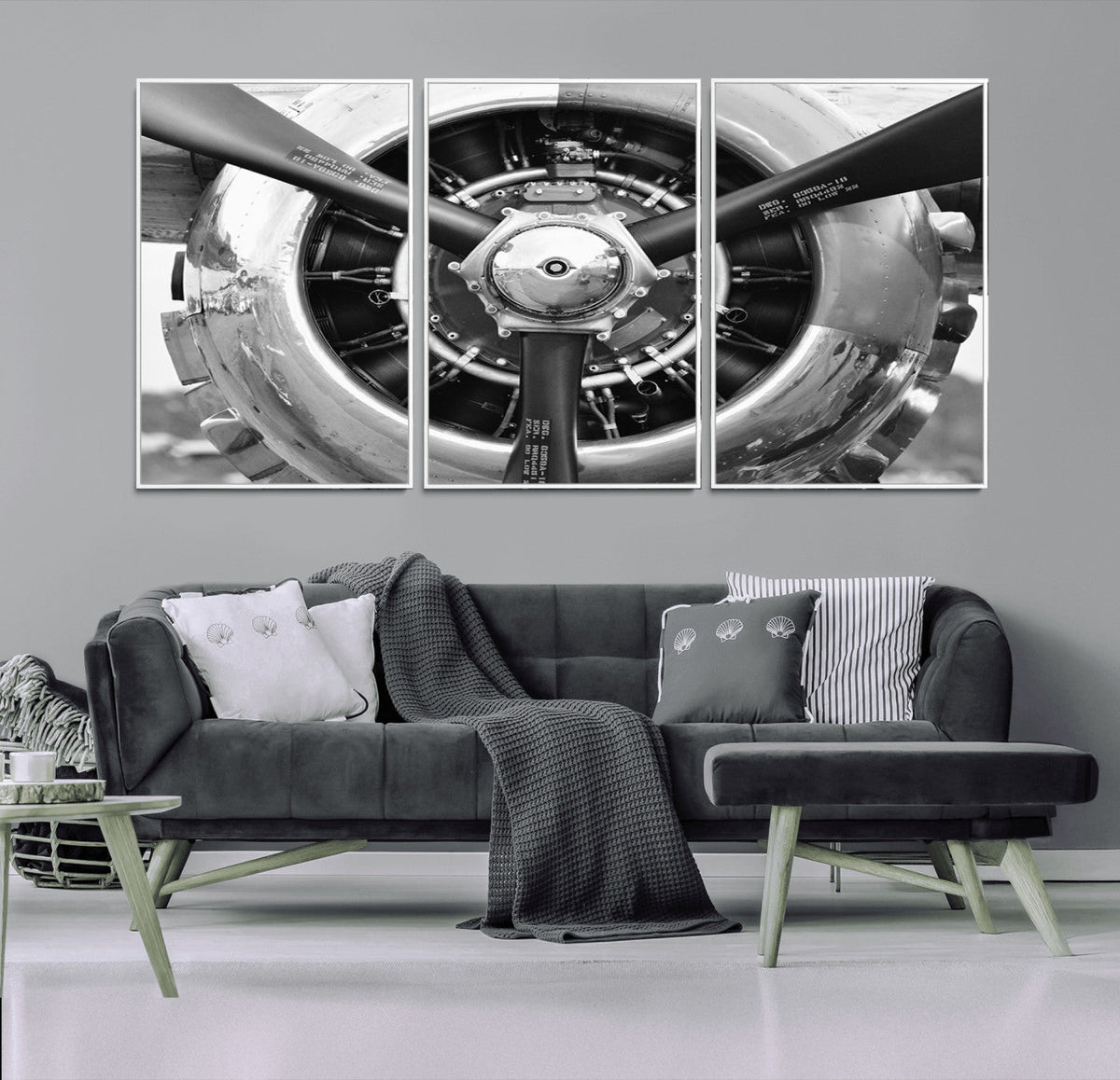 Vintage Airplane Wall Art Canvas Print