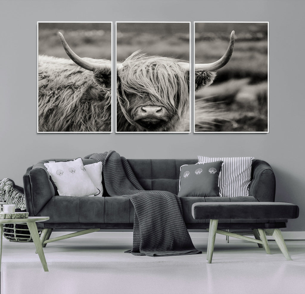 Cow Focus Canvas Wall Art Print