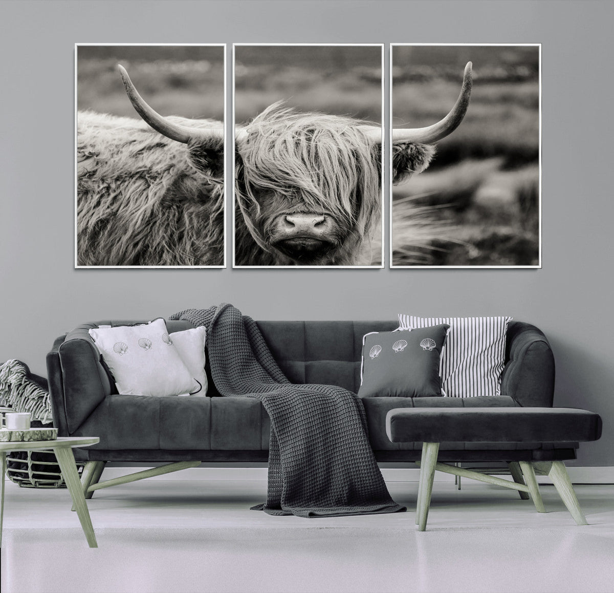 Cow Focus Canvas Wall Art Print