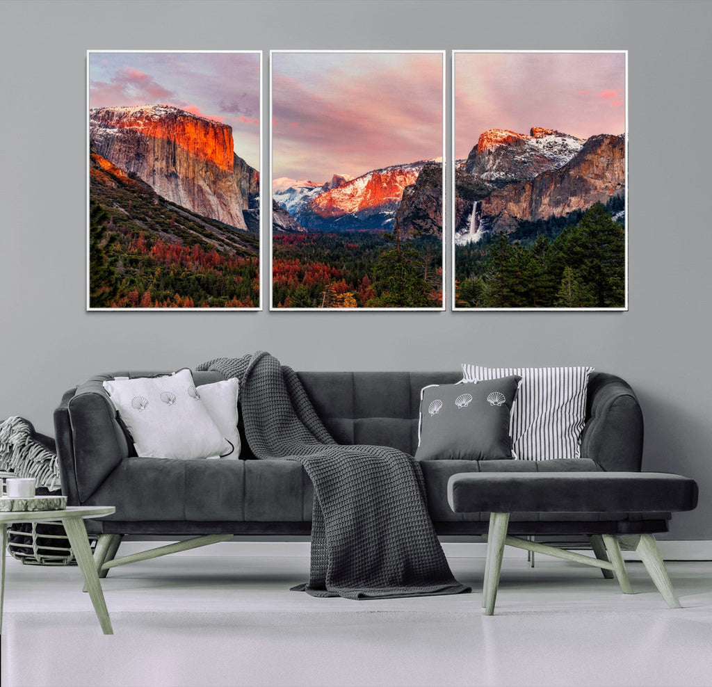 Yosemite Half Dome Wall Art Canvas Print El Capitan