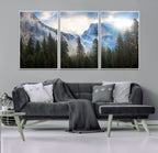Half Dome Yosemite California Wall Art Canvas Print El Capitan