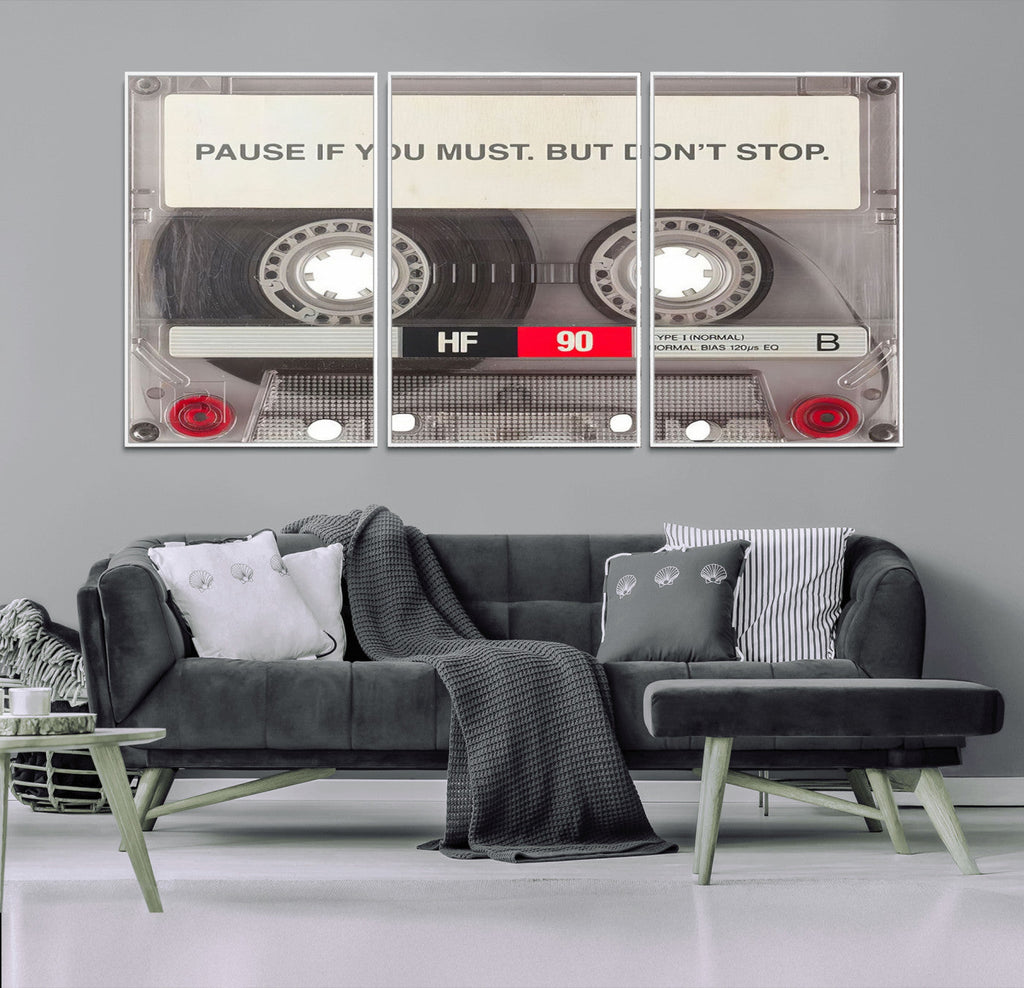 Music Cassette Iconic Wall Art Canvas Print