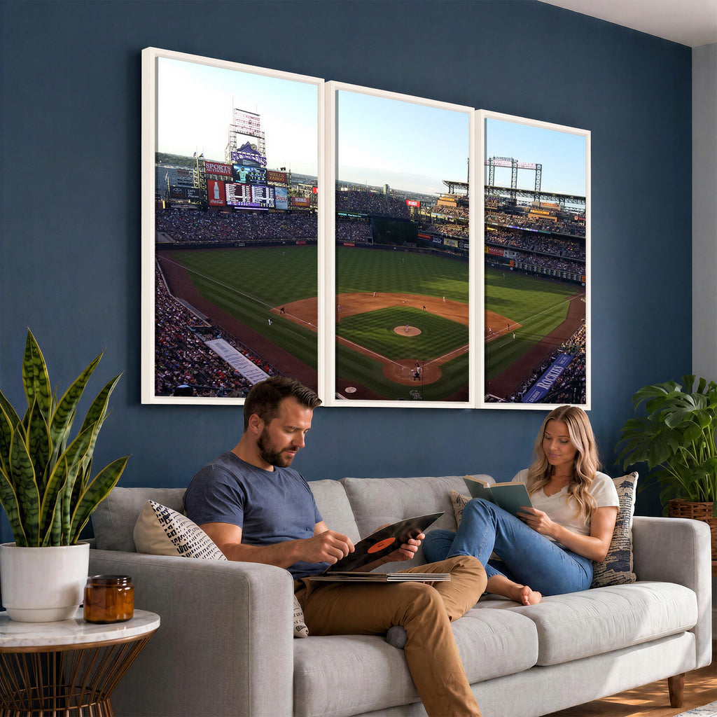 Colorado Rockies Coors Field Wall Art Canvas Print, MLB Baseball Stadium