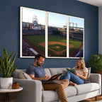 Colorado Rockies Coors Field Wall Art Canvas Print, MLB Baseball Stadium