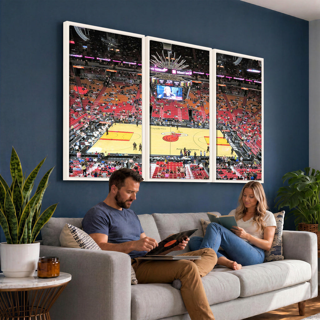 Miami Heat Basketball Team Print Wall Art, Kaseya Center