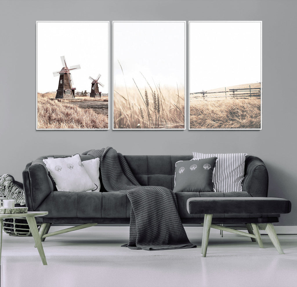 Farm Prints, Set of 6 Farmhouse Wall Art Canvas, Country House Decor