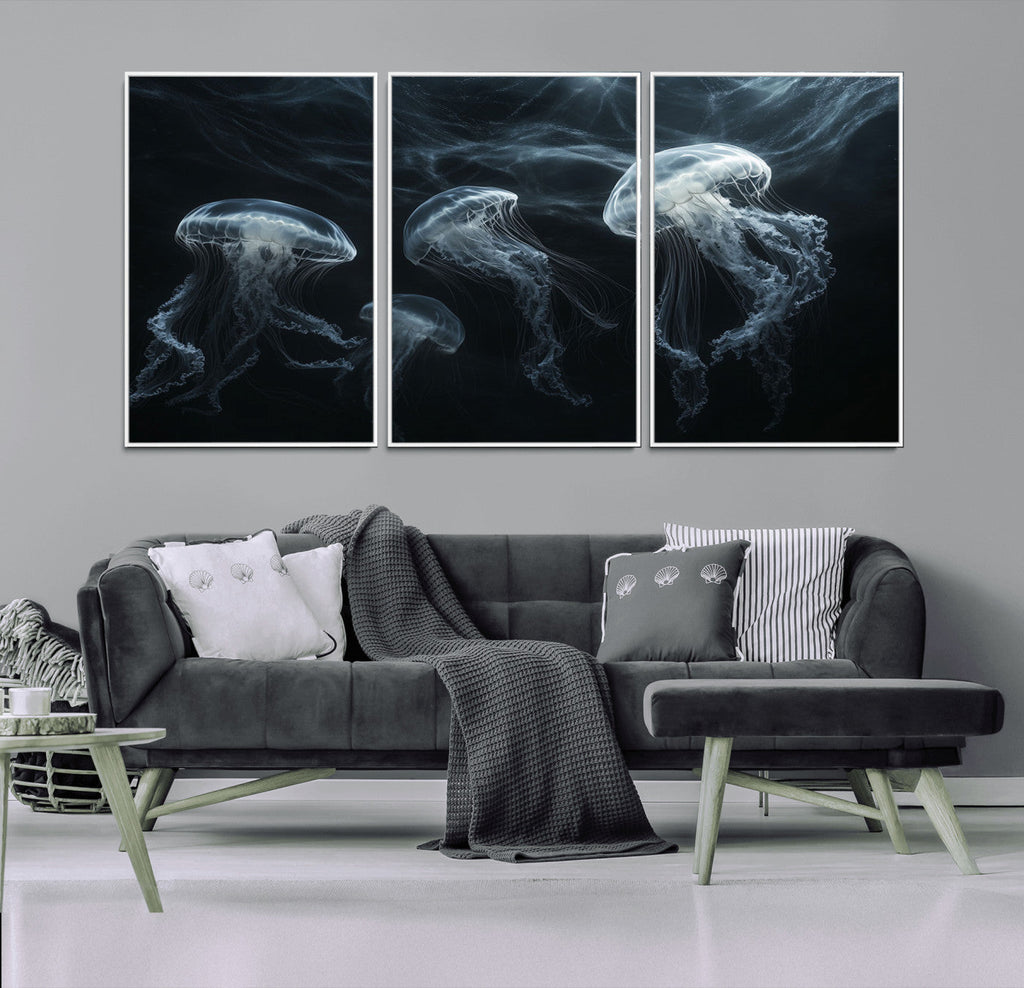Jellyfish Wall Art Canvas Print, Elegant Wall Decor