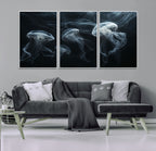 Jellyfish Wall Art Canvas Print, Elegant Wall Decor