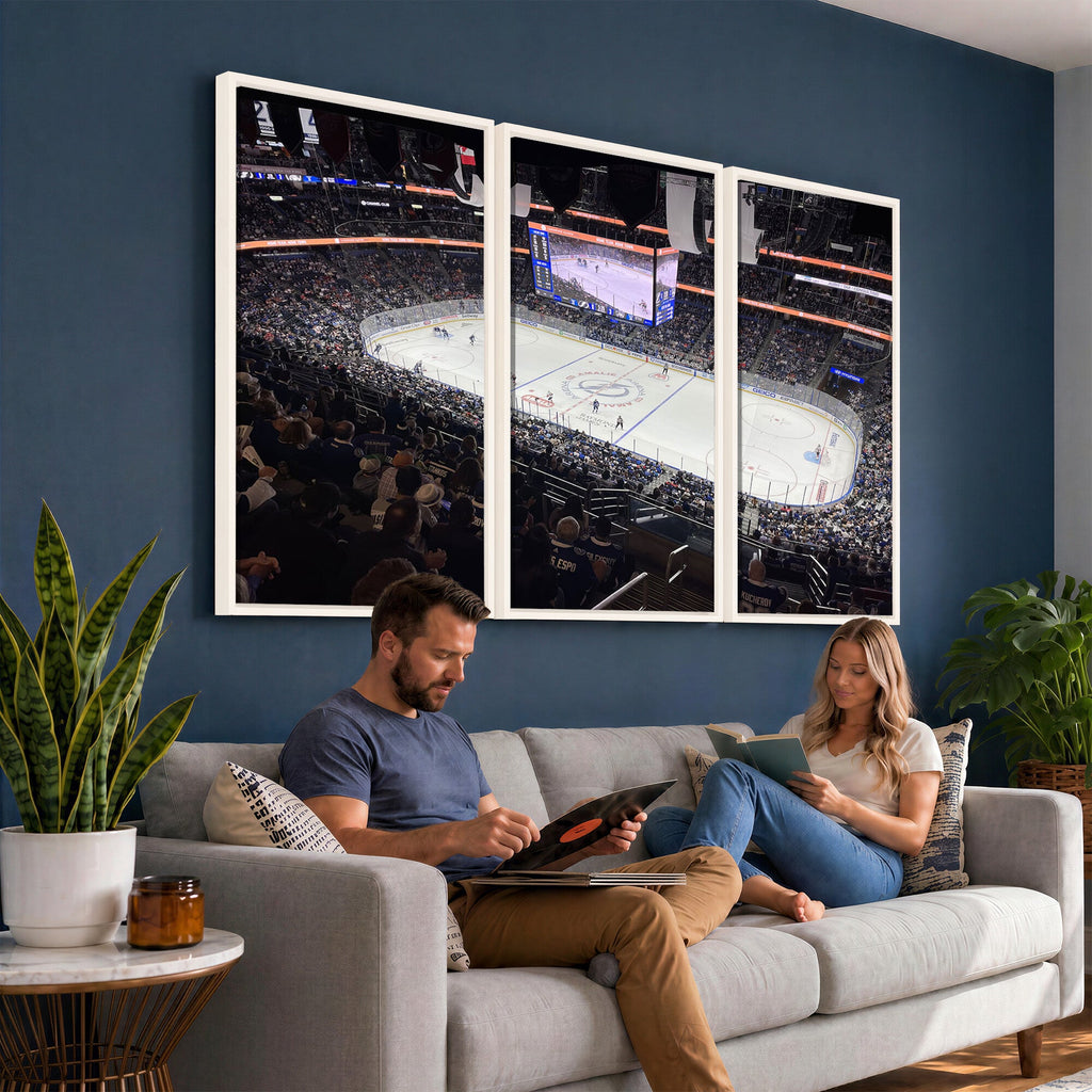 Amalie Arena Florida Wall Art Canvas Print, NHL Hockey, Framed and Ready to Hang