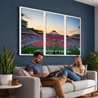 NC State Wolfpack Football Team Print Wall Art, Raleigh