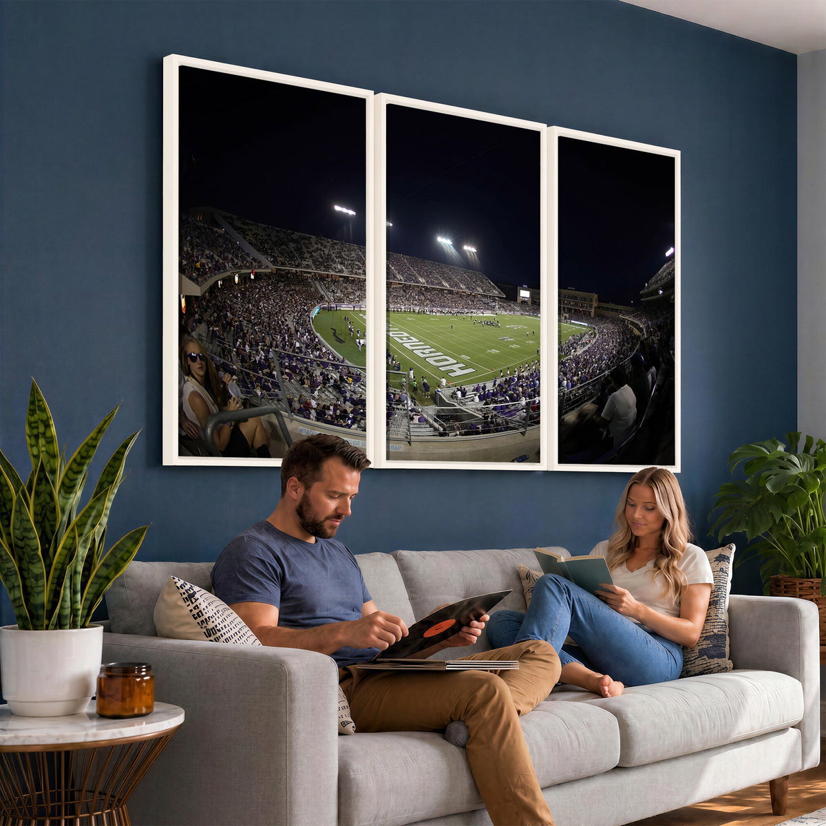 TCU Horned Frogs Football Team Print, Fort Worth Amon G. Carter Stadium