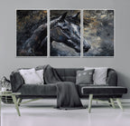 Large Abstract Horse Wall Art Canvas Print, Farmhouse Wall Art