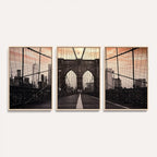 Brooklyn Bridge Canvas Wall Art, New York City Skyline Photography