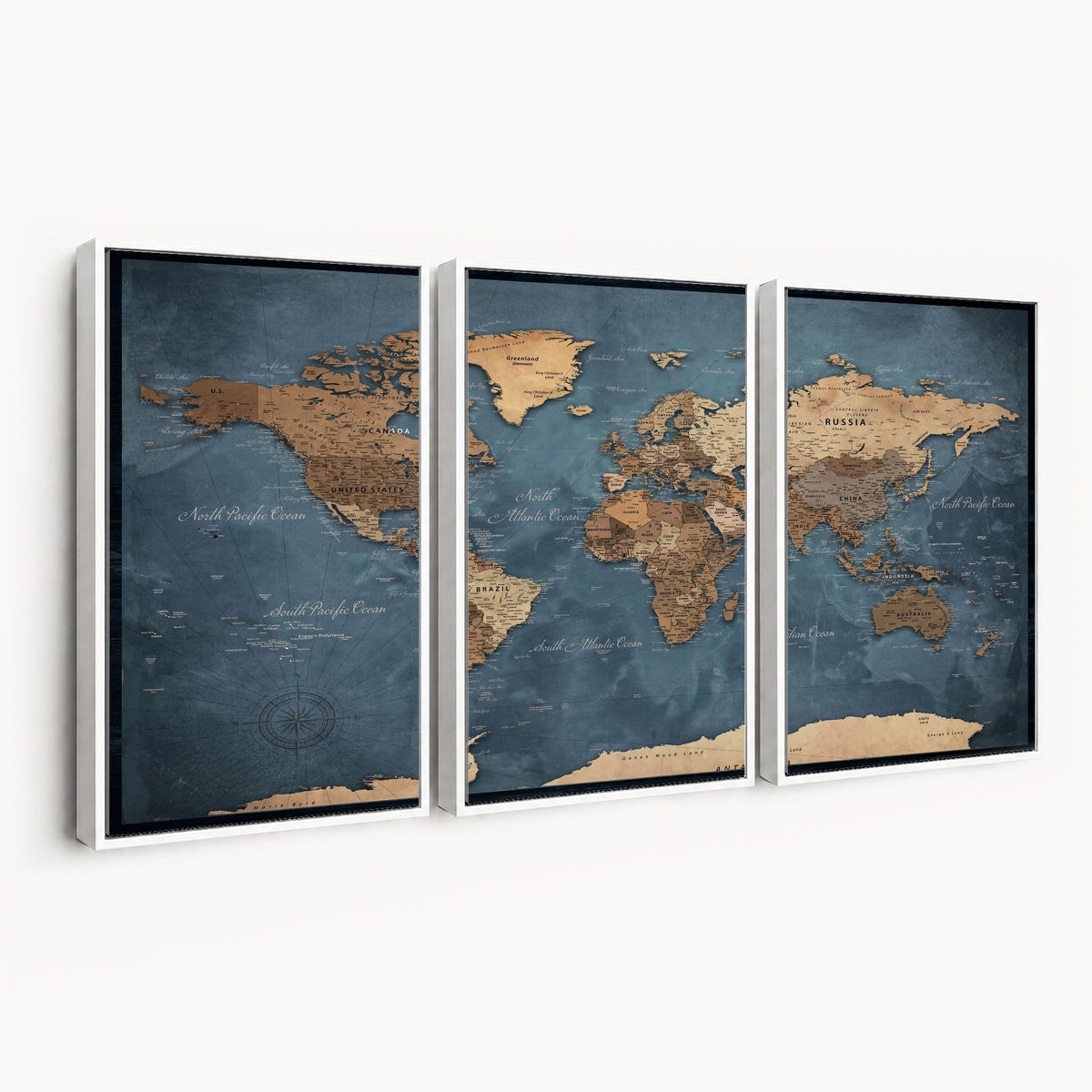 World Map Canvas Wall Art Print