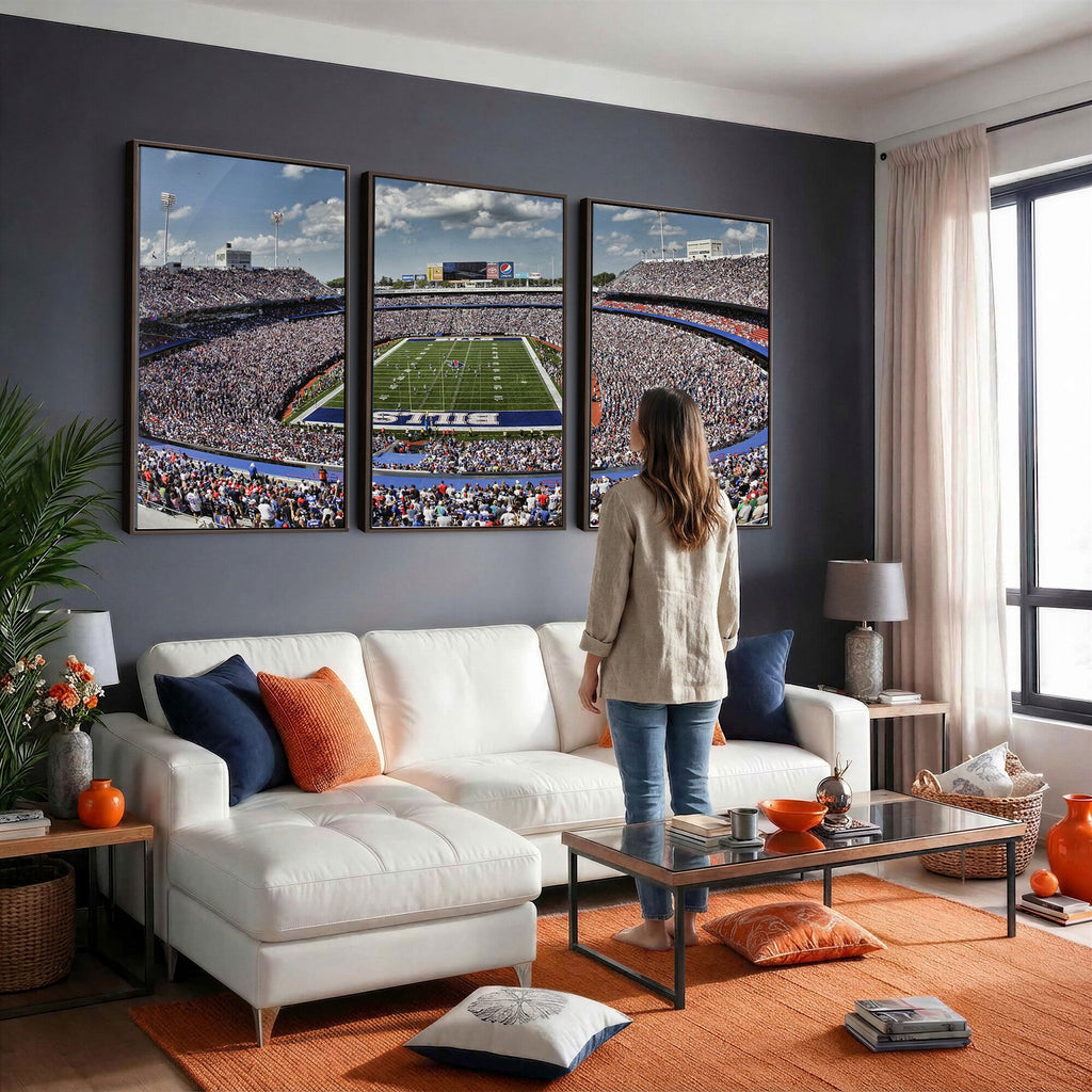 Buffalo Bills Highmark Stadium Wall Art Canvas Print, Bills Game Day Decor