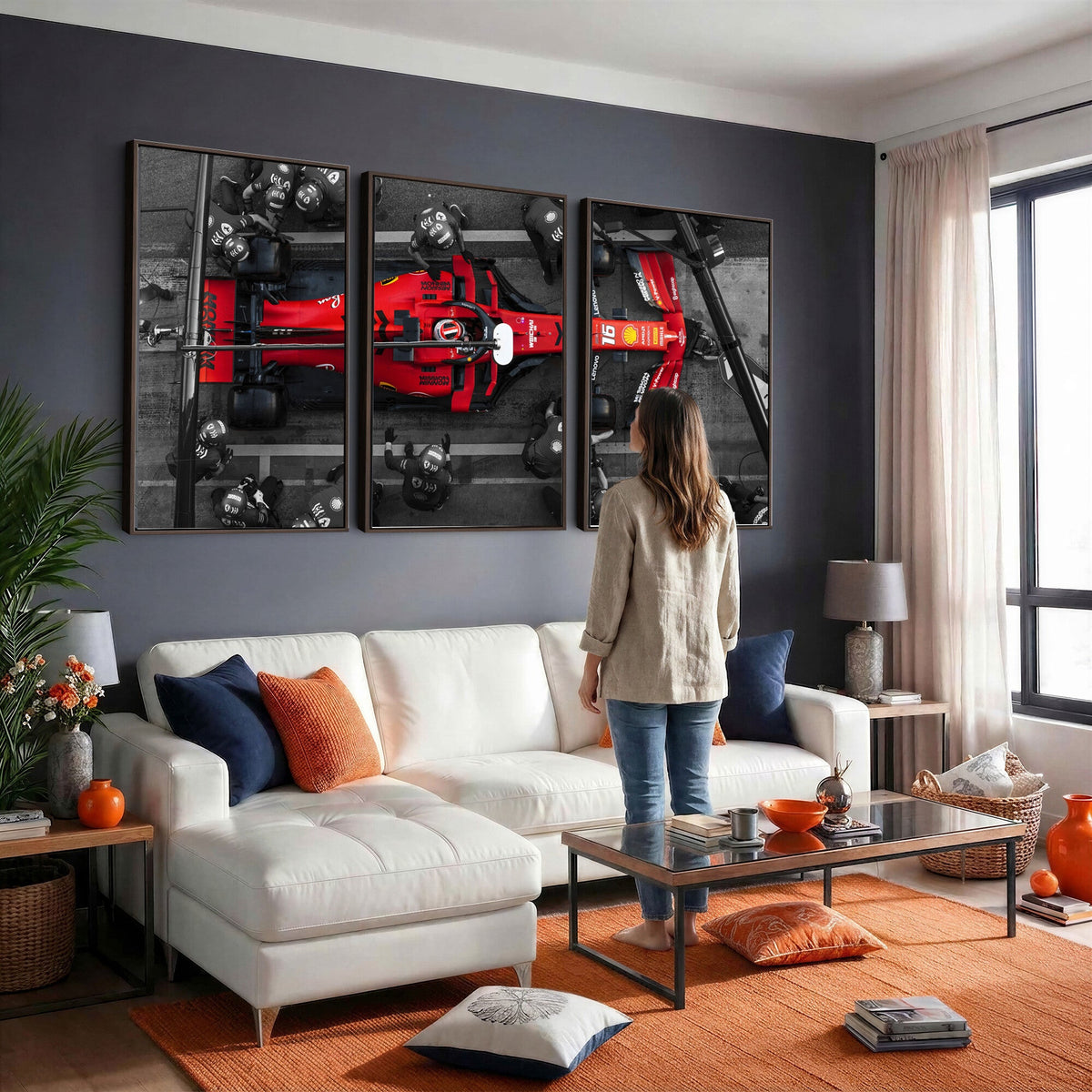 Ferrari Pit Stop Canvas Wall Art | Precision and Speed