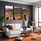 Tennessee Neyland Stadium Wall Art, Sports Arena Canvas, Home Bar Wall Decor